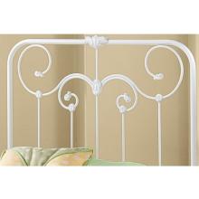 Hillsdale Lindsey White Metal Headboard With Frame - Twin - 277HTWR