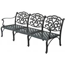Darlee Catalina Cast Aluminum Outdoor Patio Sofa With Cushions - Antique Bronze