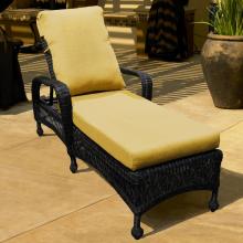 North Cape Port Royal Wicker Single Adjustable Chaise Lounge - Espresso