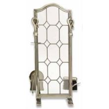 UniFlame 5 Pc Finish: Pewter Leaded Glass Fireset