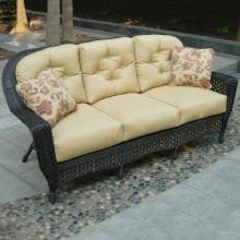 North Cape Augusta Resin Wicker 3 Seater Sofa - Espresso