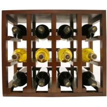 Vinotemp EP-STACK12 12 Bottle Stackable Wood Wine Rack Front View