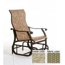 Sterling Aluminum High Back Sling Glider With Saddle Frame And B0652 Fabric