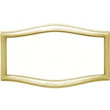 HouseMark Series Small Roundtangle Address Plaque - White W/ Polished Brass