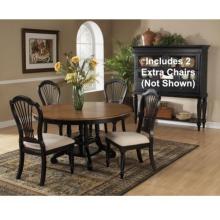 Hillsdale Wilshire 7-piece Round Dining Set - Rubbed Black - 4509dtbrndc7