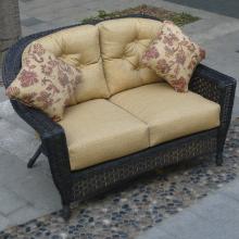 North Cape Augusta Resin Wicker Love Seat - Espresso