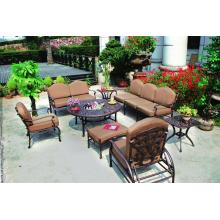 Darlee Catalina Cast Aluminum Outdoor Patio Lounge Set With Table - 52 Inch Round - Antique Bronze