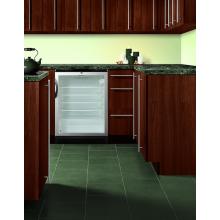 Summit Refrigerator With Glass Door 24 Inch Under-Counter Commercial Compact Refrigerators - SCR600BLBI