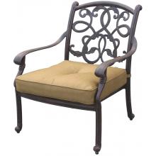 Darlee Santa Monica Cast Aluminum Outdoor Patio Club Chair With Cushions - Antique Bronze