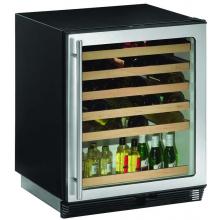 U-Line 1075WCS-00 48 Bottle Built-In Dual Zone Wine Cooler - Glass Door / Stainless Steel Trim