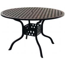 Darlee Series 30 Cast Aluminum Outdoor Patio Dining Table - 48 Inch Round - Antique Bronze