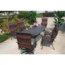 Darlee Bahamas Cast Aluminum Patio Dining Set - 72 Inch Oblong