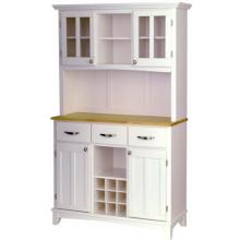 Home Styles Large Buffet Server & Hutch With Wood Top - Natural/White - 5100-0021-12