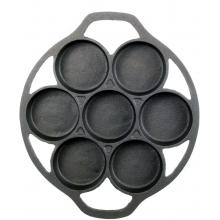 Cajun Cookware Pans 7-Mold Seasoned Cast Iron Drop Biscuit Pan - GL10492CS