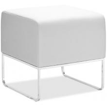 Zuo Modern Plush Ottoman White 103004