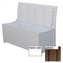 Eagle One Recycled Plastic Brisbane Curved Top Deck Box New England Pattern - White