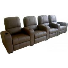 Treacy Leather Home Theater Recliner Set Of Four InBrown