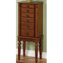 Powell Furniture - Lightly Distressed Deep Cherry Jewelry Armoire - 987-317