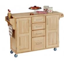 Home Styles Large Kitchen Cart With Wood Top - Natural - 9100-1011