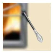 Napoleon W325-0032 Spring Door Handle - Small - Satin Chrome Plated