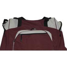 Port & Company Colorblock Sport Duffel Bag - Maroon/Grey