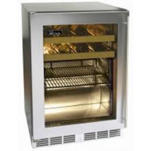 Perlick Refrigerators 24 Inch Outdoor Beverage Center With Overlay Glass Door Compact Refrigerator, Requires Custom Panels - HP24BO-4L