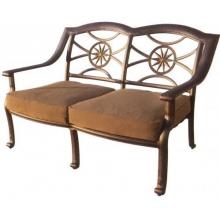Darlee Ten Star Cast Aluminum Loveseat With Cushions