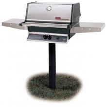 MHP Gas Grills TJK2 Propane Gas Grill W/ SearMagic Grids On In-Ground Post