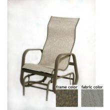 Bonaire Aluminum High Back Sling Glider With River Rock Frame And A0109 Fabric