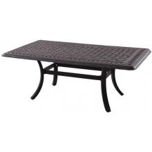 Darlee Series 88 Cast Aluminum Rectangular Outdoor Patio Coffee Table - 26 X 48 Inch - Antique Bronze