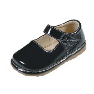 Squeak Me Shoes Girls Patent Toddler Shoe Size 4 - Black