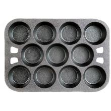 Cajun Cookware Pans 11 Mold Seasoned Cast Iron Muffin Pan