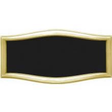 HouseMark Series Large Roundtangle Address Plaque - Black W/ Polished Brass