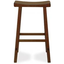 International Concepts Dining Essentials Saddle Seat Stool - 24 Inch - Rustic Oak - 1S43-682