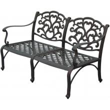 Darlee Catalina Cast Aluminum Outdoor Patio Loveseat With Cushions - Antique Bronze