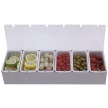 Stainless Steel 6 Compartment Condiment Tray