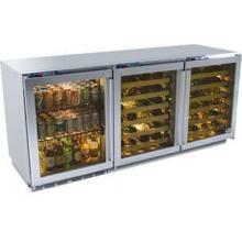 Perlick Refrigerators Freestanding Refrigerator And Double Wine Reserve With Stainless Glass Door