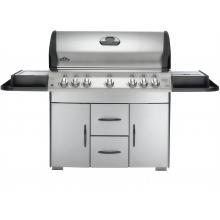 Napoleon Mirage M730RSBINSS-1 Natural Gas Grill With Infrared Rear Burner, Sear Burner, And Side Burner On Cart