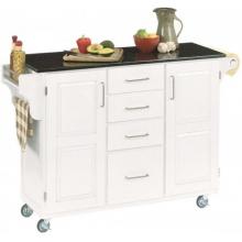 Home Styles Large Kitchen Cart With Granite Top - Black/White - 9100-1024