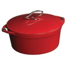 Lodge Dutch Ovens L Series 4 Quart Enamel Cast Iron Dutch Oven, Patriot Red - E4D40