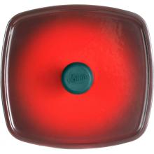 Lodge Panini Press Spice Cast Iron Enamel Island Panini Press, Gradated Red - ECPP43