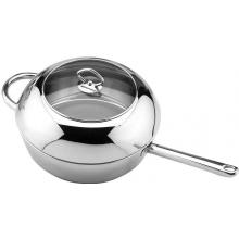 Innova 11.5 Inch (4.4 Qt) Stainless Steel Tapered Total Kitchen Pan With High Dome Window Lid