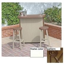 Eagle One Recycled Plastic Huntington Small Bar Diamond Pattern - White