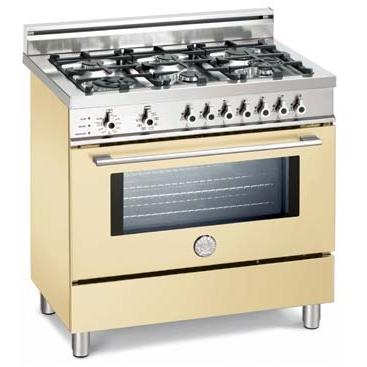 Bertazzoni Ranges 36 Inch Natural Gas 4.0 Cu. Ft. Dual Fuel Cream Range X366PIRCR - Professional Series