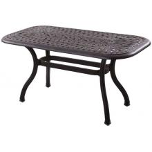 Darlee Series 60 Cast Aluminum Outdoor Patio Coffee Table - 26 X 48 Inches - Antique Bronze