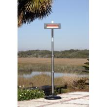 Fire Sense Patio Heaters 1500 Watt Stainless Steel Glass Front Electric Infrared Patio Heater With Telescoping Offset Pole And PVC Cover