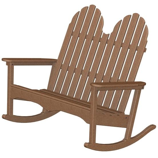 Poly-Wood Recycled Plastic Wood Classic Adirondack Double Rocking Chair Poly-Wood Recycled Plastic Wood Classic Adirondack Double Rocking Chair