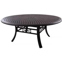 Darlee Series 99 Cast Aluminum Round Outdoor Patio Dining Table - 71 Inch - Antique Bronze