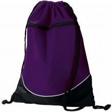 Augusta Tri-Color Drawstring Backpack - Purple/Black