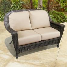 North Cape Augusta Wicker Love Seat W/ Aluminum Frame